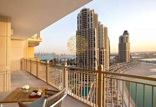شقة مفروشة للإيجار في الدوحة، 140 متر مربع، اللؤلؤة، منطقة الأبراج