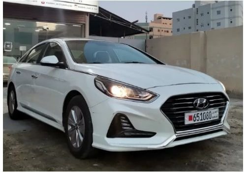 Hyundai Sonata 2018 for daily rent, Automatic, Beige color