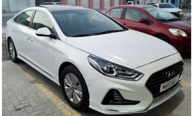 Hyundai Sonata 2018 for daily rent, Automatic, Beige color