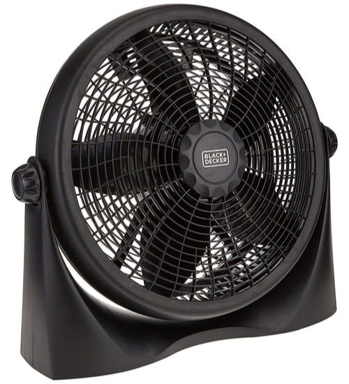 Black & Decker Box Desk Fan, 55 Watts, 3 Speeds, Black