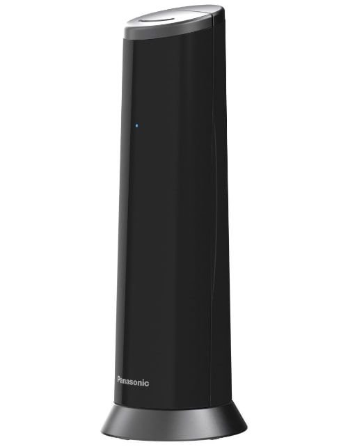 هاتف أرضي لاسلكي باناسونيك TGK210، شاشة ال سي دي 1.5 بوصة، قاعدة عمودية، أسود