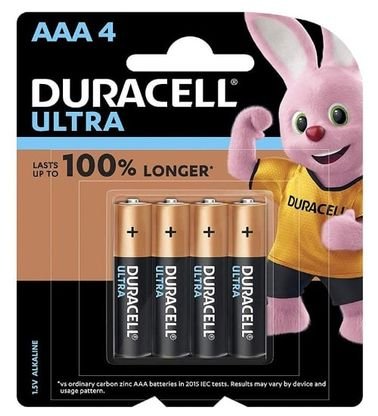 Duracell Alkaline Dry Batteries, Pack of 4, AAA