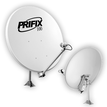 Prifix Satellite Dish,100 Cm Size, Wall & Ground Fixtaion