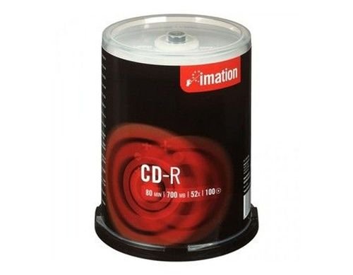 Imation Blank CD Media, 100 Pack, 700MB, CD-R Type