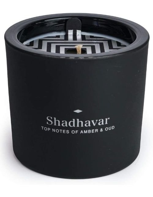 Shadhavar Candle by Wallis & Co, Amber & Oud Scent, 200 ml
