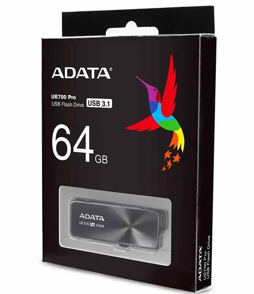 فلاش ميموري ADATA UE700 Pro، سعة 64GB، يو إس بي 3، لون أسود