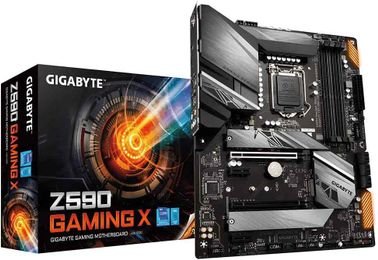 Gigabyte Gaming X Motherboard,Z590 Chipset, Intel CPUs, ATX Size