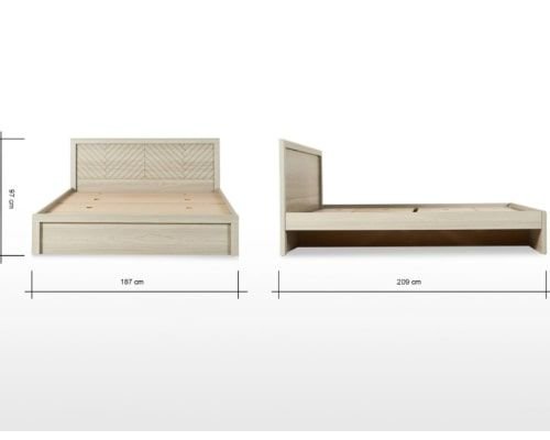 Vance King Bed, 180x200 cm, Brown