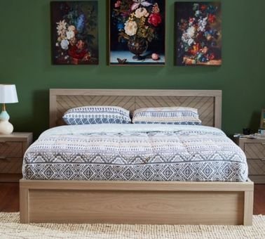 سرير كينج من فانس، 180x200 سم، لون بني