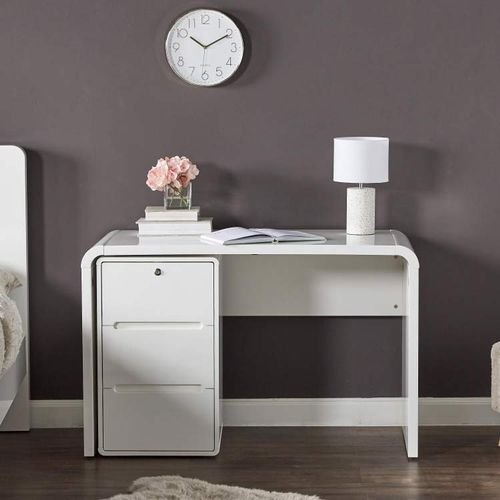 Study Desk for Kids from Eden, With 3 Drawers, Engineered Wood, White