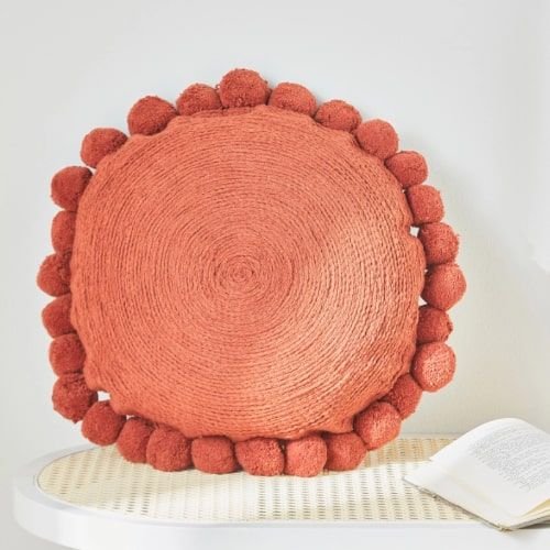 Keto Decorative Filled Cushion, Rust Color