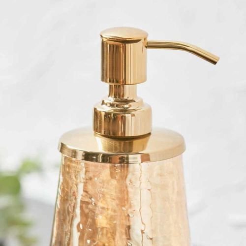 Soap Dispenser from Shimmer, Glass, Gold Color