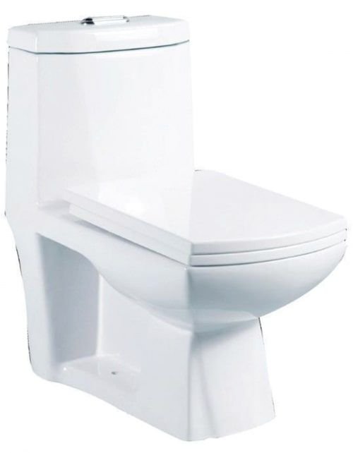 مقعد حمام مع خزان ماء من ميلانو، أبيض