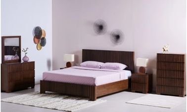 Havana Bedroom Set 5 Pieces, King 180x210 cm, Walnut Color