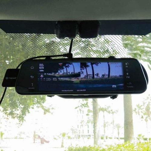 مرآة سيارة ذكية مع كاميرا من تيكار، 9.35 بوصة، وايفاي، بلوتوث