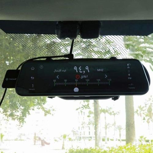 مرآة سيارة ذكية مع كاميرا من تيكار، 9.35 بوصة، وايفاي، بلوتوث