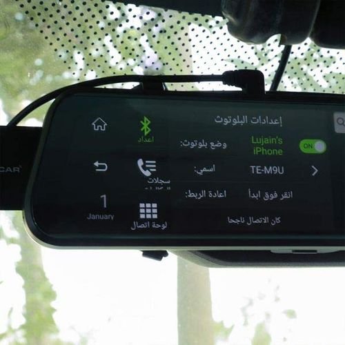 TeCar Smart Car Mirror with Camera, 9.35 Inch, Wi-Fi, Bluetooth