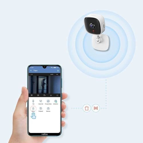 TP-Link Tapo C100 Smart Camera, Night Vision, 1080 Resolution, Wi-Fi, White