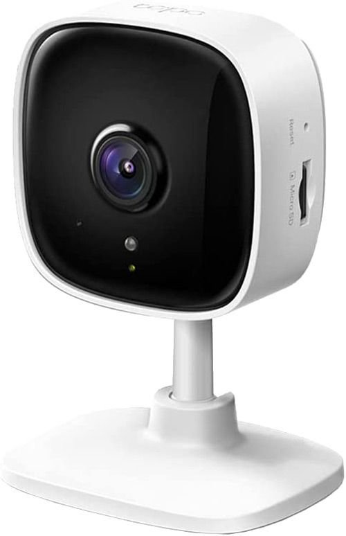 كاميرا ذكية تي بي لينك Tapo C100، رؤية ليلية، دقة 1080p، وايفاي، لون أبيض