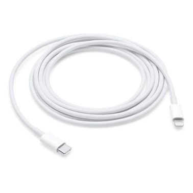 Apple Charging Cable, USB-C to Lightning Connection, White Color, 2M