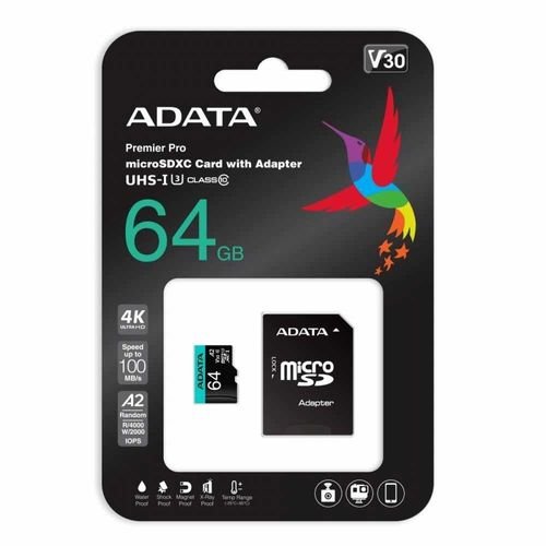 كرت ذاكرة ADATA بريمير برو، سعة 64GB، سرعة 100MB