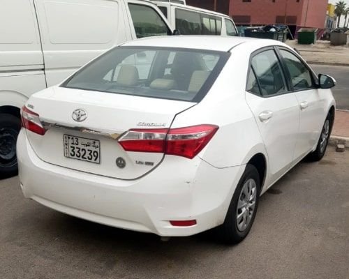 Toyota Corolla 2020 for monthly rent, 4 cylinders, White