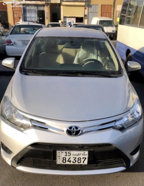 Toyota Yaris 2017 for monthly rent, silver