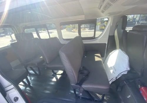 Toyota Hiace 2015 bus for monthly rent, 14 passengers, white